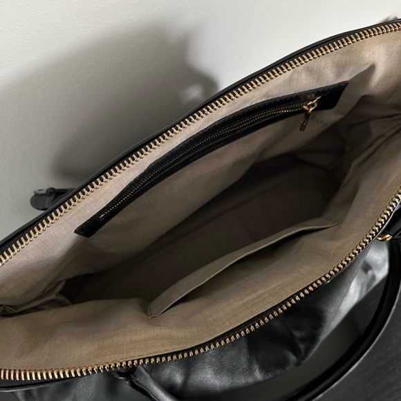 Vintage Marc Jacobs Black Leather Satchel with Gold Accents Palais Royal Jen Bag - Picture 6 of 16